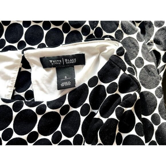 WHBM Mod Black & White Polka Dot Top S - Picture 9 of 10